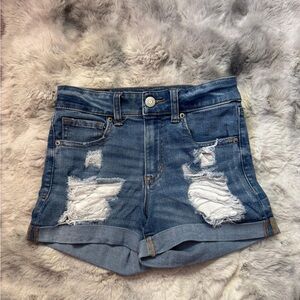 Distressed Denim Women Shorts